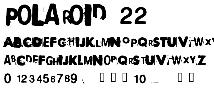 Polaroid 22 font